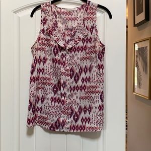 Pink and white blouse